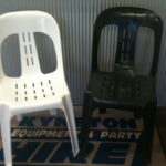 White & Grey Plastic Chairs